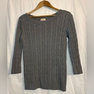 Ann Taylor Loft Women’s Gray Sweater 3/4 Sleeve Sweater size Medium